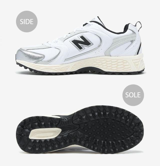 New Balance ニューバランス スニーカー ゴルフシューズ UGS530B GOLF スパイクレス WHITE SILVER BLACK シューズ ホワイト シルバー_3