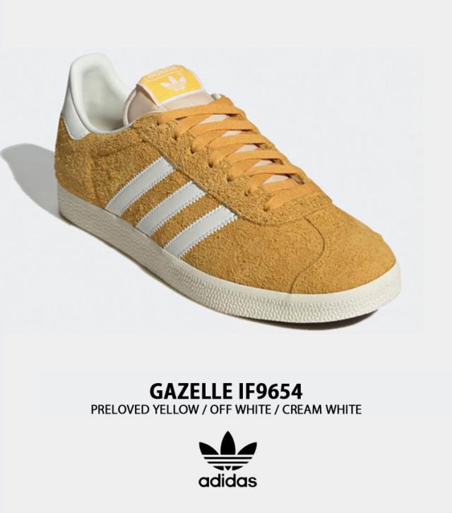 adidas アディダス スニーカー GAZELLE IF9654 YELLOW WHITE CREAM ガゼル シューズ イエロー メンズ レディース