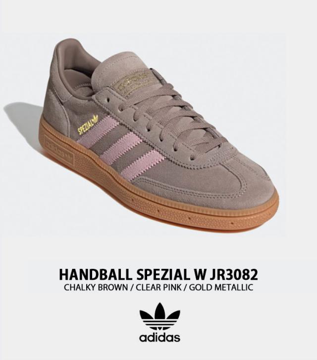 adidas アディダス スニーカー HANDBALL SPEZIAL W JR3082 CHALKY BROWN CLEAR PINK GOLD METALLIC ハンドボール スペツィアル ウィメンズ シューズ チャンキーブラウン クリアピンク ゴールドメタリック メンズ レディース_1