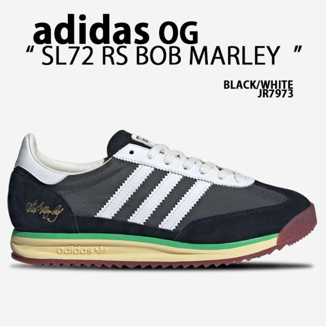 adidas originals アディダス スニーカー SL72 RS BOB MARLEY ボブマーリー JR7973 シューズ BLACK WHITE ナイロン スエード テラス系