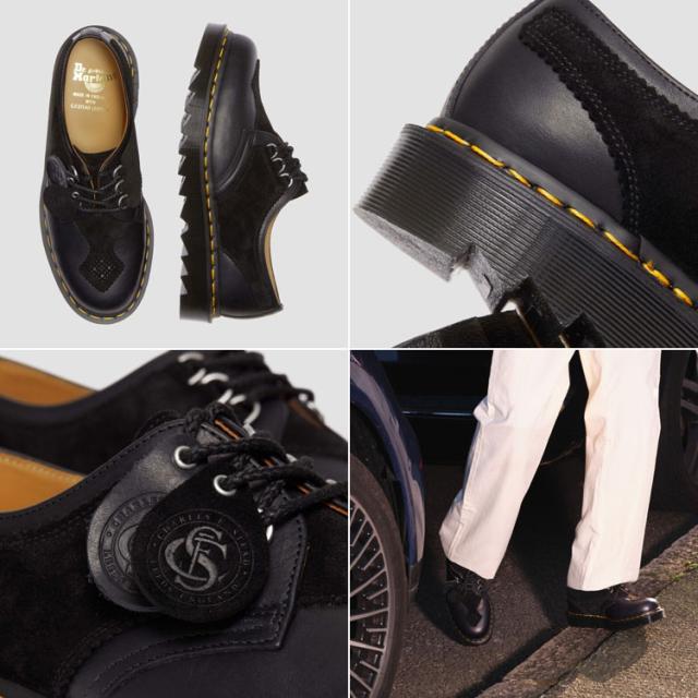 Dr.Martens ドクターマーチン 1461 APLQ Black Grained Oiled & Black Repello Calf Suede 31466001 Black_3