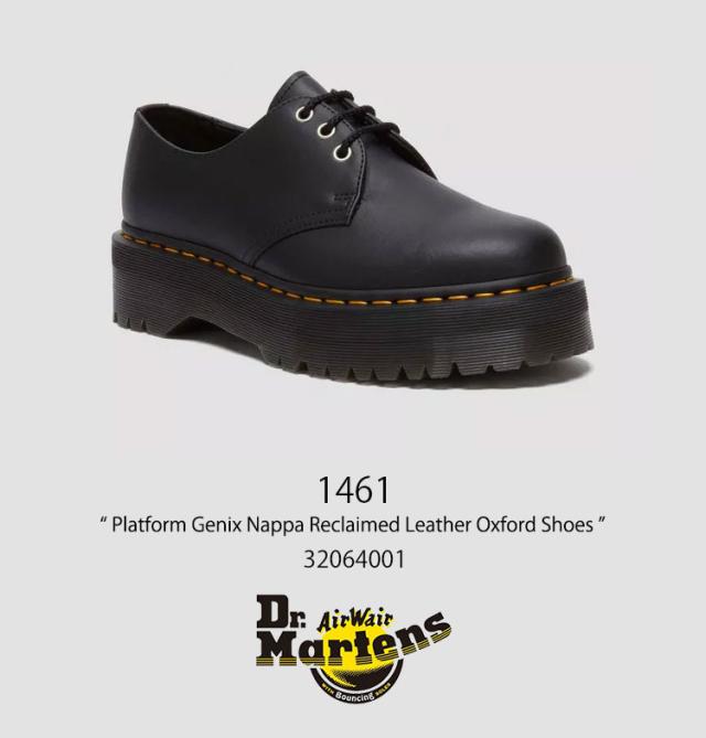Dr.Martens ドクターマーチン レザーシューズ 1461 Platform Genix Nappa Reclaimed Leather Oxford Shoes 32064001 Black_1