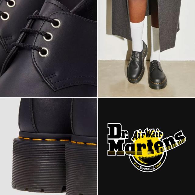 Dr.Martens ドクターマーチン レザーシューズ 1461 Platform Genix Nappa Reclaimed Leather Oxford Shoes 32064001 Black_3