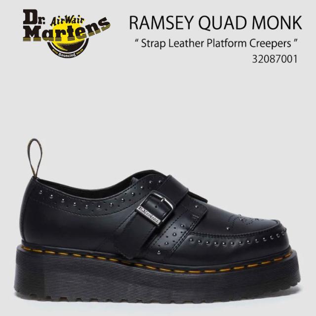 Dr.Martens ドクターマーチン レザーシューズ Ramsey Monk Strap Leather Platform Creepers 32087001 Black Smooth Leather