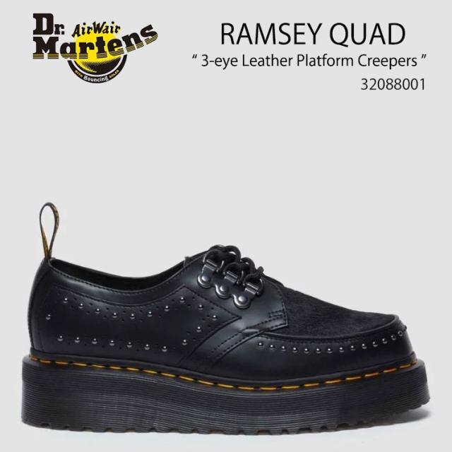 Dr.Martens ドクターマーチン レザーシューズ Ramsey 3-eye Leather Platform Creepers 32088001 Black 3EYE