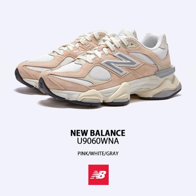 New Balance ニューバランス スニーカー U9060 PINK WHITE GRAY U9060WNA 90/60 メッシュ スエード くすみカラー ピンク ホワイト_1