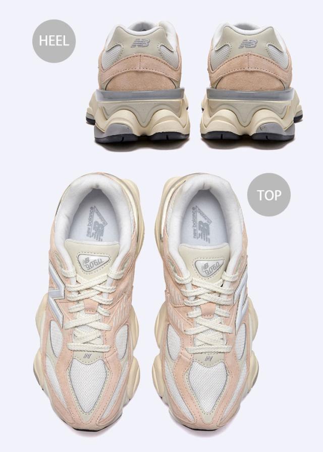 New Balance ニューバランス スニーカー U9060 PINK WHITE GRAY U9060WNA 90/60 メッシュ スエード くすみカラー ピンク ホワイト_3