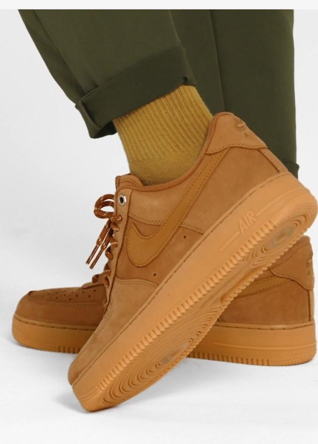 NINE ナイキ スニーカー AIR FORCE 1 07 WB CJ9179-200 エアフォース1 シューズ AF1 LUX LIGHT BROWN GUM レザー ブラウン_4