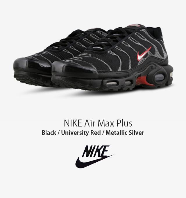 NIKE ナイキ スニーカー Air Max Plus エアマックスプラス HF4293-001 ローカット ブラック レッド シルバー メンズ 男性用_1