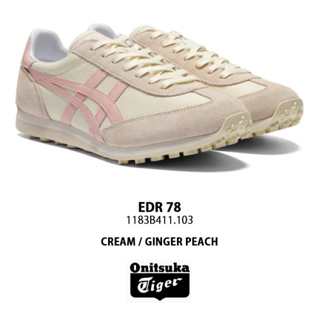 Onitsuka Tiger オニツカタイガー スニーカー EDR 78 イーディーアール 78 クリーム ピーチ メンズ レディース 1183B411.103_1