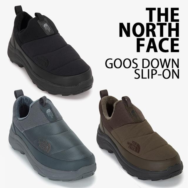 THE NORTH FACE ノースフェイス スリッポン  DOWN SLIP-ON ダウンシューズ シューズ BLACK GRAY BROWN ウィンター NS93Q57A/B/C