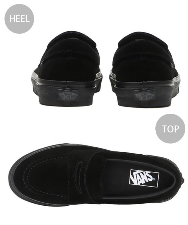 VANS バンズ スニーカー LOAFER BLACK V196CF CN ファッジ ローファ ブラック メンズ レディース 男性用 女性用