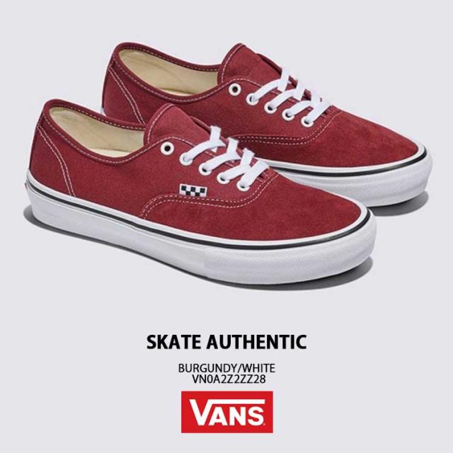 VANS バンズ スニーカー SKATE AUTHENTIC SUEDE BURGUNDY WHITE