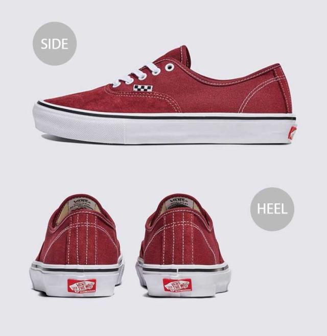 VANS バンズ スニーカー SKATE AUTHENTIC SUEDE BURGUNDY WHITE