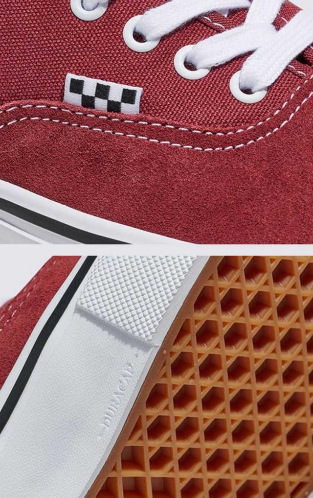 VANS バンズ スニーカー SKATE AUTHENTIC SUEDE BURGUNDY WHITE