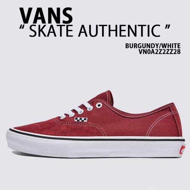 VANS バンズ スニーカー SKATE AUTHENTIC SUEDE BURGUNDY WHITE
