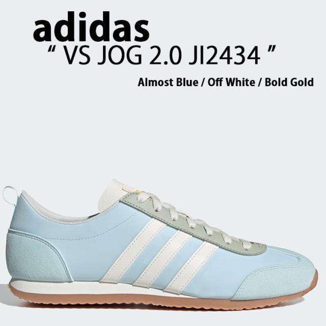 adidas アディダス レディース スニーカー VS JOG 2.0 JI2434 ジョグ2.0 シューズ Almost Blue Off White Bold Gold ジョギングシューズ ランニング ウォーキングの通販は