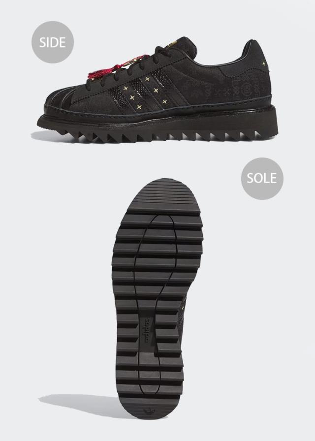 adidas originals アディダス スニーカー Clot スーパースター Edison Chen / Clot Superstar Edison Chen JR5114 Core Black / Carbon / Gold Metallic_2