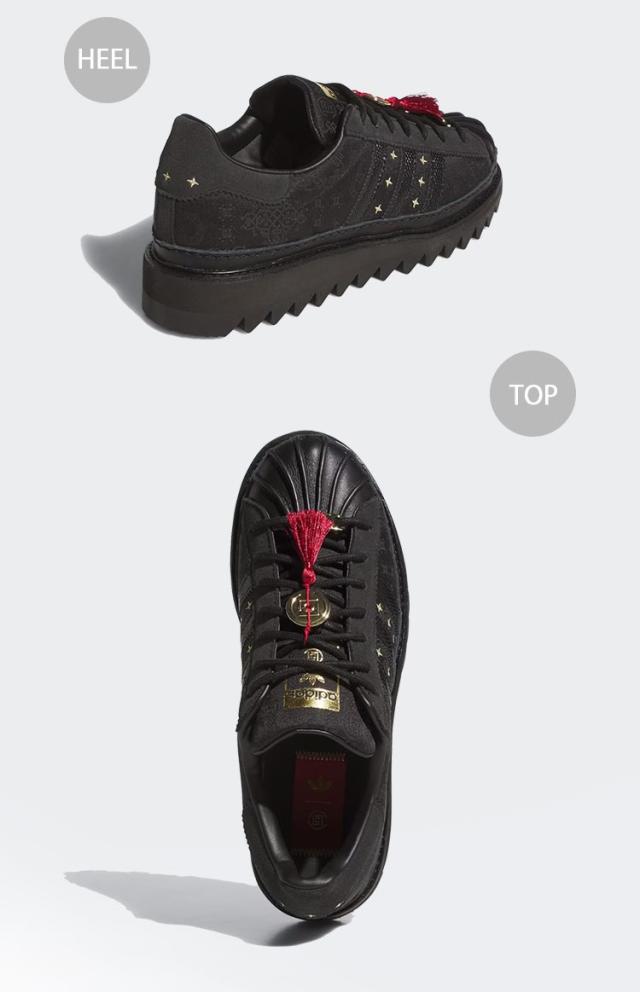 adidas originals アディダス スニーカー Clot スーパースター Edison Chen / Clot Superstar Edison Chen JR5114 Core Black / Carbon / Gold Metallic_3