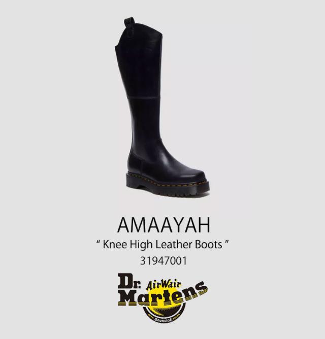 Dr.Martens ドクターマーチン ブーツ Amaayah Knee High Leather Boots 31947001 Black Orleans_1