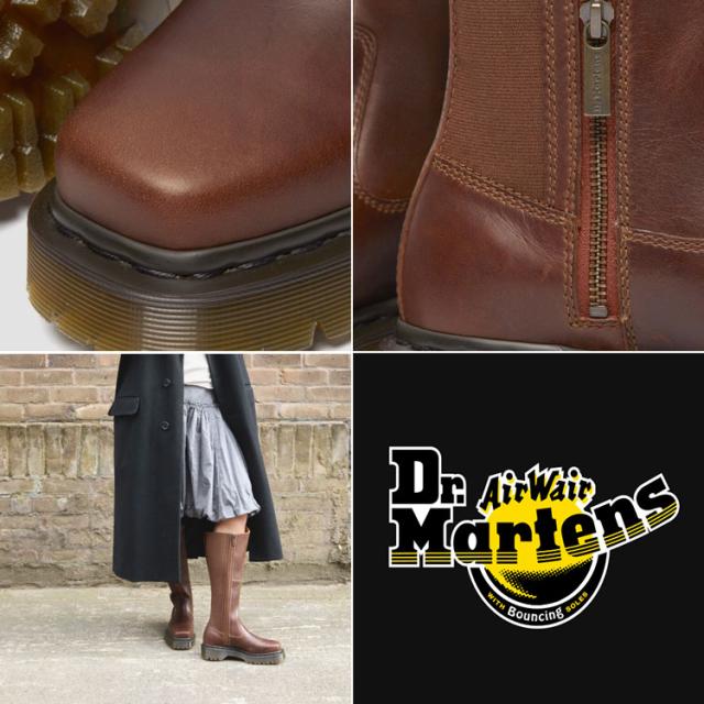 Dr.Martens ドクターマーチン ブーツ Amaayah Knee High Leather Boots 32142243 Butterscotch Orleans_3