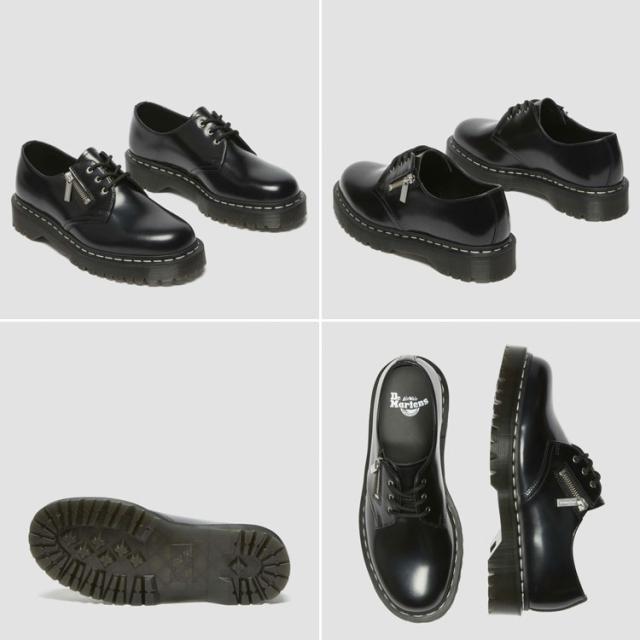 Dr.Martens ドクターマーチン 3ホールシューズ レザーシューズ 1461 Zip BEX Smooth leather Boots 41100001 Black Polished Smooth レース アンド ジップ スムース レザー ブラック メンズ レディース 男性用 女性用【中古】未使用品