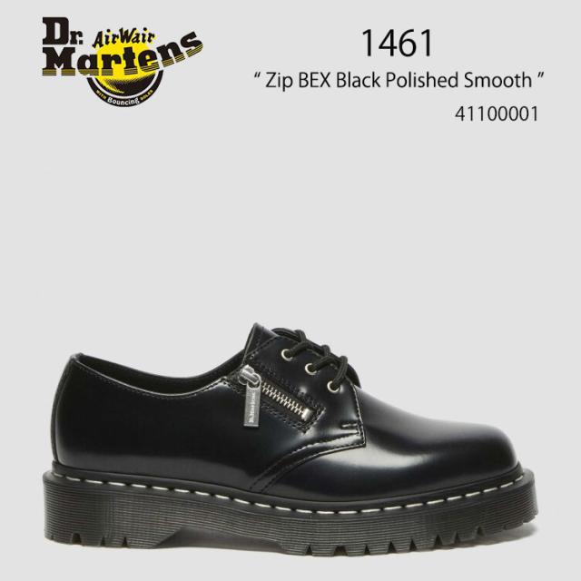 Dr.Martens ドクターマーチン 3ホールシューズ レザーシューズ 1461 Zip BEX Smooth leather Boots 41100001 Black Polished Smooth レース アンド ジップ スムース レザー ブラック メンズ レディース 男性用 女性用【中古】未使用品