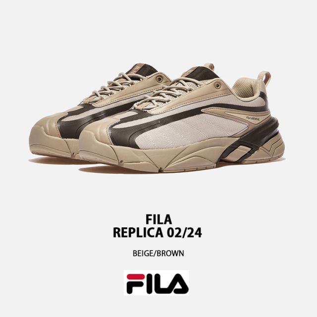 FILA フィラ スニーカー REPLICA 02/24 BEIGE BROWN 920 レプリカ02/24 1RM02853G-920 ベージュ ブラウン メンズ レディース_1