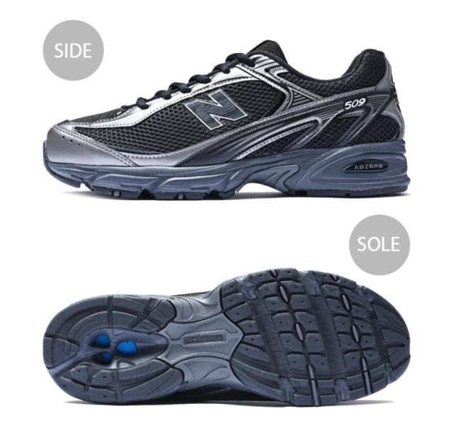 New Balance ニューバランス スニーカー U509E1 BLACK SILVER シューズ ブラック シルバー メンズ レディース_2
