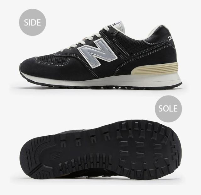 New Balance ニューバランス スニーカー U574MB2 BLACK シューズ ブラック 本革 スエード メンズ レディース_2