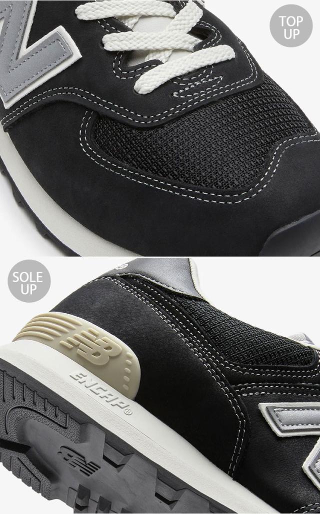 New Balance ニューバランス スニーカー U574MB2 BLACK シューズ ブラック 本革 スエード メンズ レディース_4