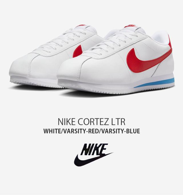 NIKE ナイキ スニーカー CORTEZ LTR コルテッツ レザー DM4044-108 ローカット ホワイト レッド ブルー メンズ 男性用_1