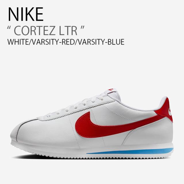 NIKE ナイキ スニーカー CORTEZ LTR コルテッツ レザー DM4044-108 ローカット ホワイト レッド ブルー メンズ 男性用