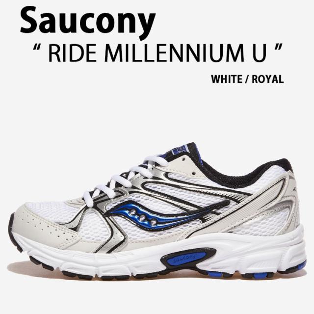 Saucony サッカニー スニーカー RIDE MILLENNIUM U S70812-4 シューズ ライド ミレニアム ホワイト ロイヤル メンズ レディース