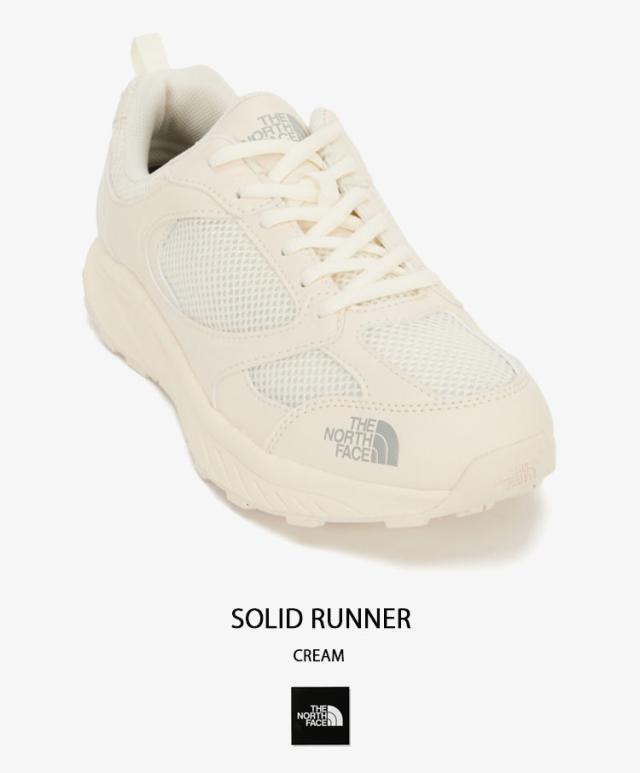 THE NORTH FACE ノースフェイス スニーカー SOLID RUNNER シューズ メッシュシューズ BLACK CREAM WHITE ライフスタイル NS93R01