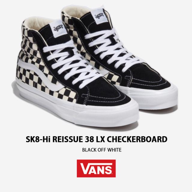 バンズ スニーカー SK8-Hi REISSUE 38 LX CHECKERBOARD BLACK OFF WHITE VN000CR02BO スケートハイ リーシュ 38 LX チェッカーボード ブラック オフホワイト メンズ レディース_1