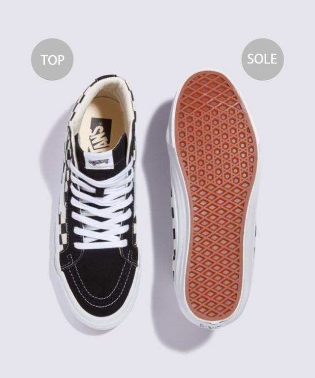 バンズ スニーカー SK8-Hi REISSUE 38 LX CHECKERBOARD BLACK OFF WHITE VN000CR02BO スケートハイ リーシュ 38 LX チェッカーボード ブラック オフホワイト メンズ レディース_3
