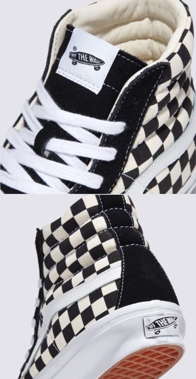 バンズ スニーカー SK8-Hi REISSUE 38 LX CHECKERBOARD BLACK OFF WHITE VN000CR02BO スケートハイ リーシュ 38 LX チェッカーボード ブラック オフホワイト メンズ レディース_4