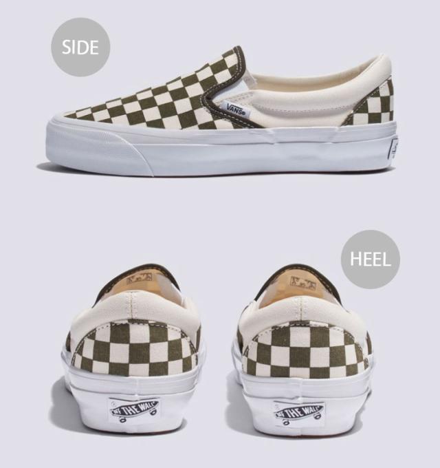 VANS バンズ スニーカー CLASSIC SLIP-ON 98 CHECKERBOARD GRAPE LEAF VN000D5AKCZ クラシック スリッポン 98