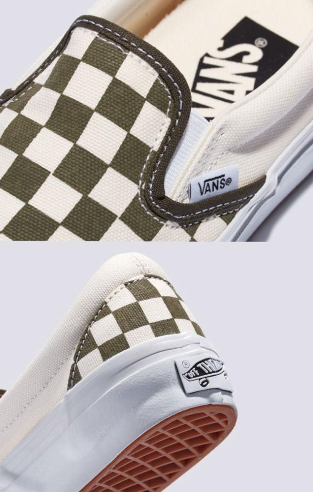 VANS バンズ スニーカー CLASSIC SLIP-ON 98 CHECKERBOARD GRAPE LEAF VN000D5AKCZ クラシック スリッポン 98