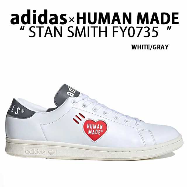 adidas Originals アディダス スニーカー HUMAN MADE STANSMITH FY0735 ヒューマンメイド スタンスミス シューズ WHITE GRAY