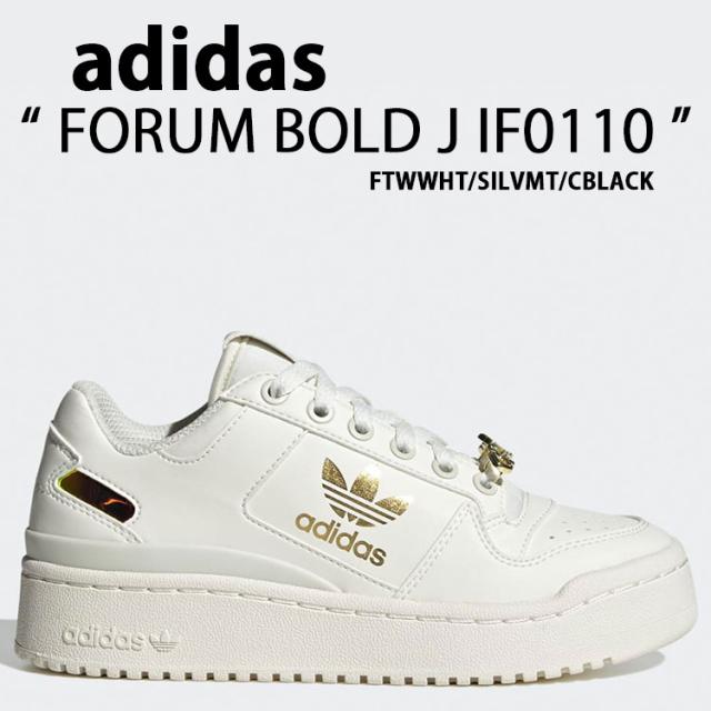 adidas アディダス スニーカー FORUM BOLD J IF0110 FTWWHT/SILVMT/CBLACK フォーラム ボールド ジュニア  シューズ フットウェアホワイト シルバー コアブラック 厚底