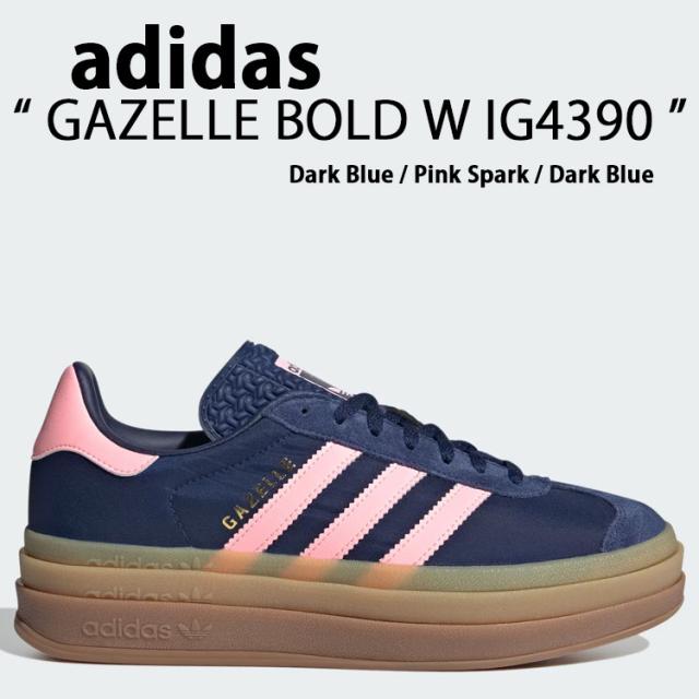adidas originals アディダス スニーカー GAZELLE BOLD W IG4390 ガゼル 厚底スニーカー Dark Blue / Pink Spark / Dark Blue シューズ ダークブルー ピンク スパーク メンズ レディース【中古】未使用品の通販は