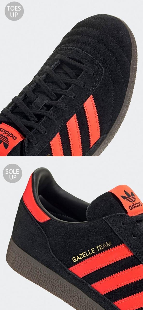 adidas originals アディダス スニーカー GAZELLE TEAM II0006 Core Black Solar Orange Cloude ガゼル チーム シューズ コアブラック/ソーラーオレンジ/フットウェアホワイト メンズ レディース【中古】未使用品_4