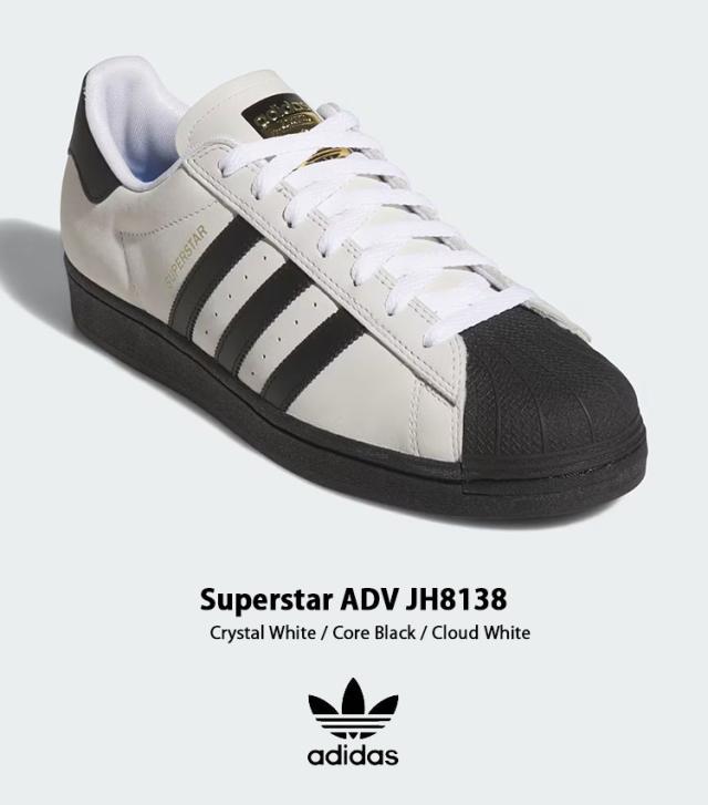 adidas originals アディダス スニーカー Superstar ADV JH8138 Crystal White / Core Black / Cloud White シューズ スーパースター ADV レザー 本革 クリスタルホワイト コアブラック クラウドホワイト_1