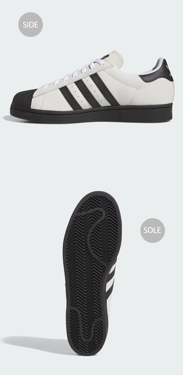 adidas originals アディダス スニーカー Superstar ADV JH8138 Crystal White / Core Black / Cloud White シューズ スーパースター ADV レザー 本革 クリスタルホワイト コアブラック クラウドホワイト_2