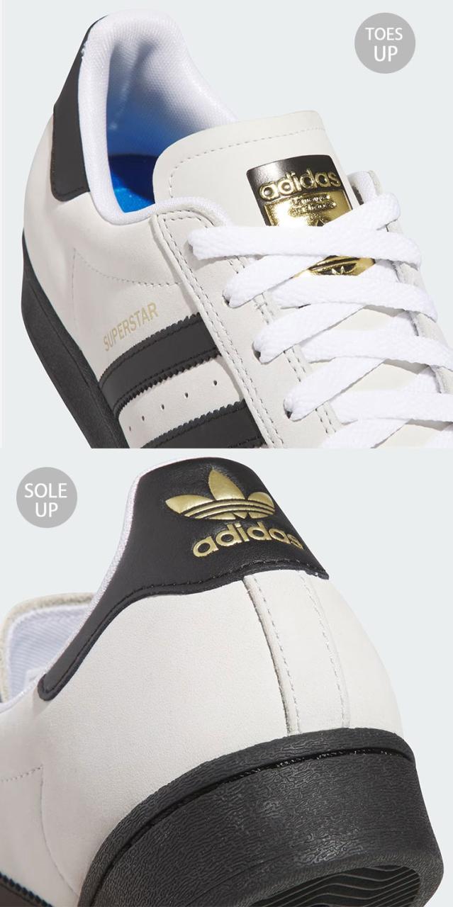 adidas originals アディダス スニーカー Superstar ADV JH8138 Crystal White / Core Black / Cloud White シューズ スーパースター ADV レザー 本革 クリスタルホワイト コアブラック クラウドホワイト_4