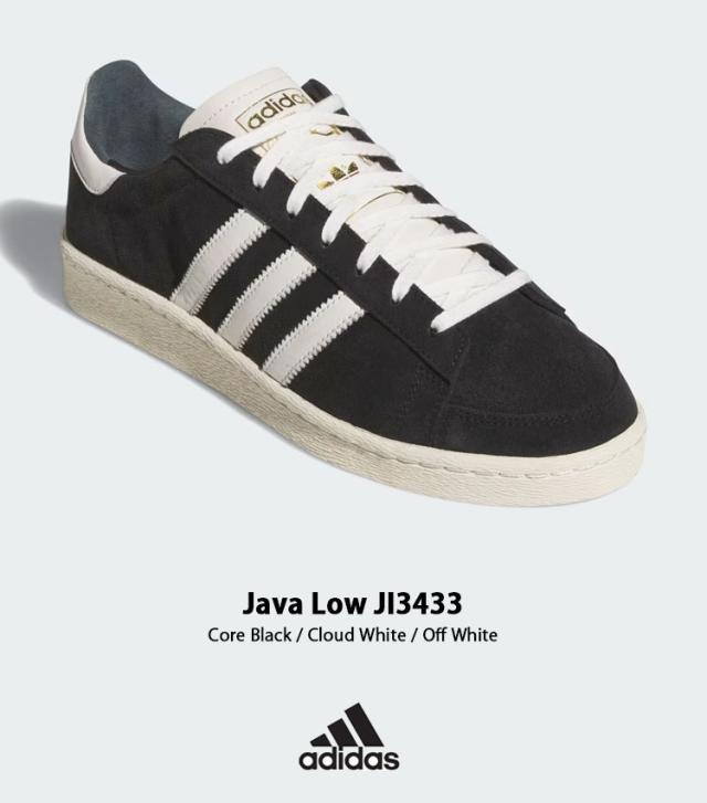 adidas originals アディダス スニーカー Java Low JI3433 Core Black / Cloud White / Off White ガムソール スエード テラス系 T-トゥ コアブラック クラウドホワイト オフホワイト_1
