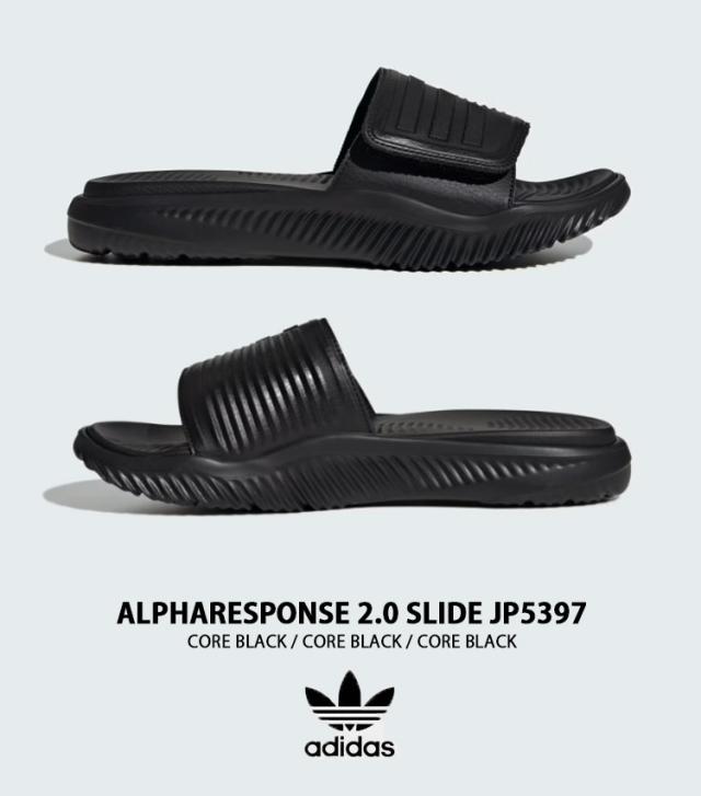 adidas アディダス サンダル ALPHARESPONSE 2.0 SLIDE CORE BLACK JP5397 アルファーリスポンス 2.0 スライド コアブラック スリッパ_1