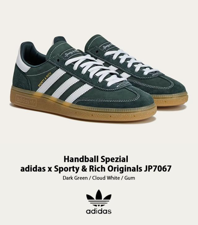 adidas originals アディダス スニーカー Handball Spezial adidas x Sporty & Rich Originals Shoes JP7067 Dark Green / Cloud White / Gum シューズ ハンドボール スペツィアル_1